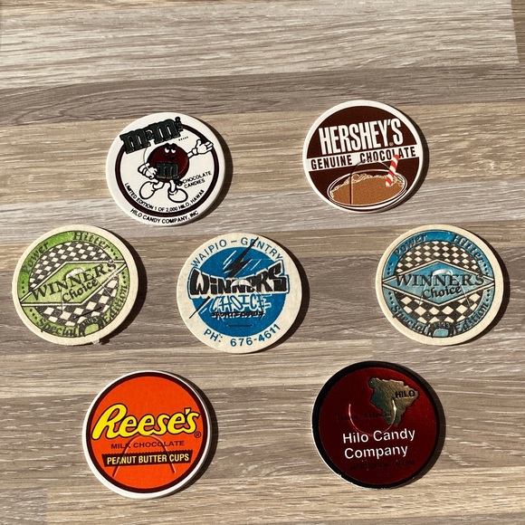 Vintage Candy Hawaiian Hilo Candy Company pog set milk caps Set - Picture 1 of 9